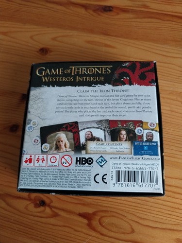 Reiner Knizia/HBO Game of Thrones: Westeros Intrigue Game Age 8+ Complete - Picture 4 of 12