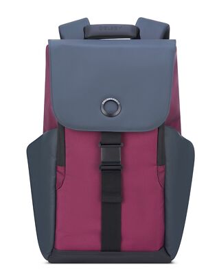 DELSEY PARIS Securflap Backpack Rucksack Freizeitrucksack Bordeaux Red rot grau