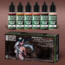 Green Stuff World Paint Set - Flesh New