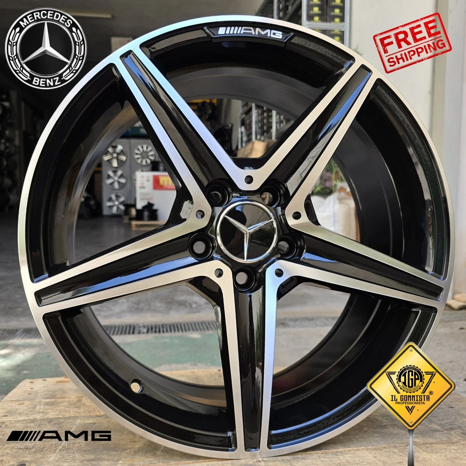 ✅AMG KIT 4 Cerchi In Lega 18 Compatibili con Mercedes Classe A B C E CLA GLA GLC - Imagen 3 de 4