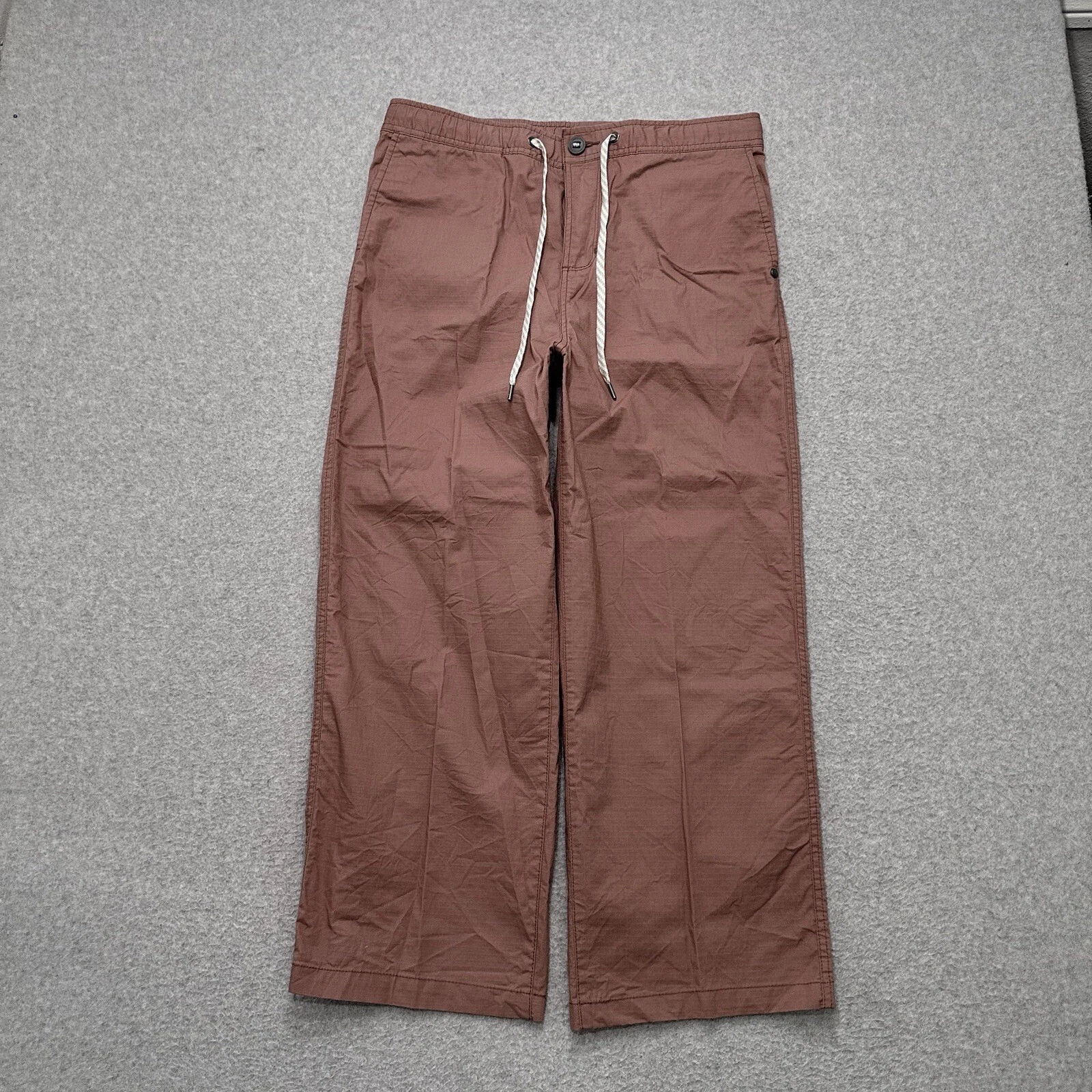 vuori hazel ripstop drawstring wide leg casual hiking pants