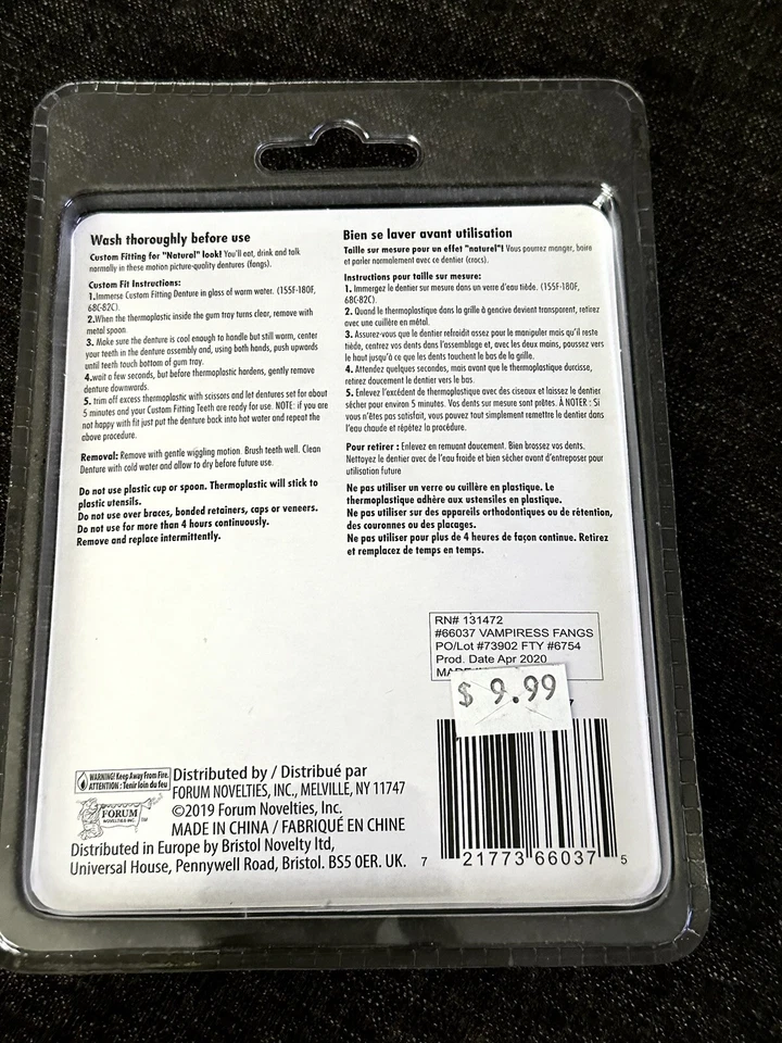 Вампир клыки вампир зубы макияж карнавальный костюм аксессуар для Хэллоуина - Изображение 2 из 2