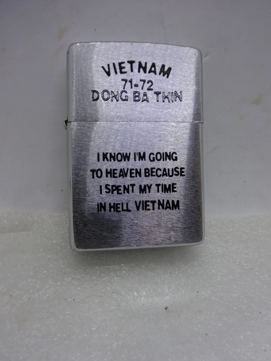 Rare Vintage Zippo Lighter Vietnam 71- 72 Dong Ba Thin Used