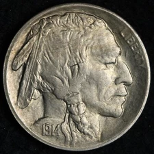1914-S Buffalo Nickel Very Choice Gem BU Better Date +++