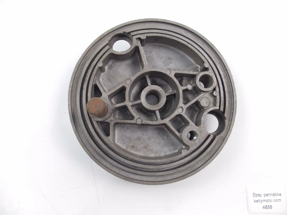 NOS OEM HARLEY DAVIDSON 1976 SS 125 RUEDA DELANTERA PLACA DE FRENO PORTADOR 800018340 Foto 2 de 2