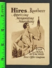 Vintage 1920s? Hires Root Beer Soda Dessert Recipe Graphic Foldout Brochure