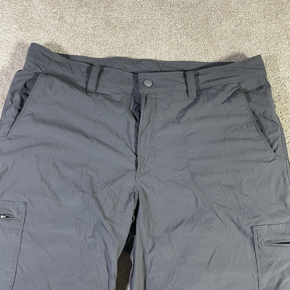 LL Bean Cresta Hiking Pants Mens Size 38x32 Fleece Lined Gray Cargo