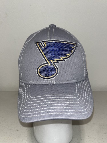 Official NHL St. Louis Blues Cap Hat Flex Band Small Medium Center Ice Grey