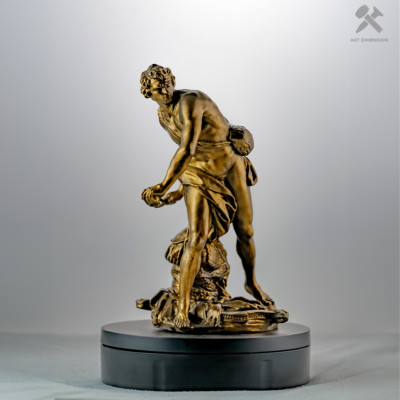 David de Bernini 9,8 inch/25 cm de altura. Impresión 3D. Estilo bronce