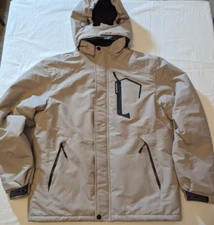 MOERDENG V.A.TOR 189 SKI JACKET PARKA COAT MEN'S MEDIUM M BEIGE/BLACK EUC