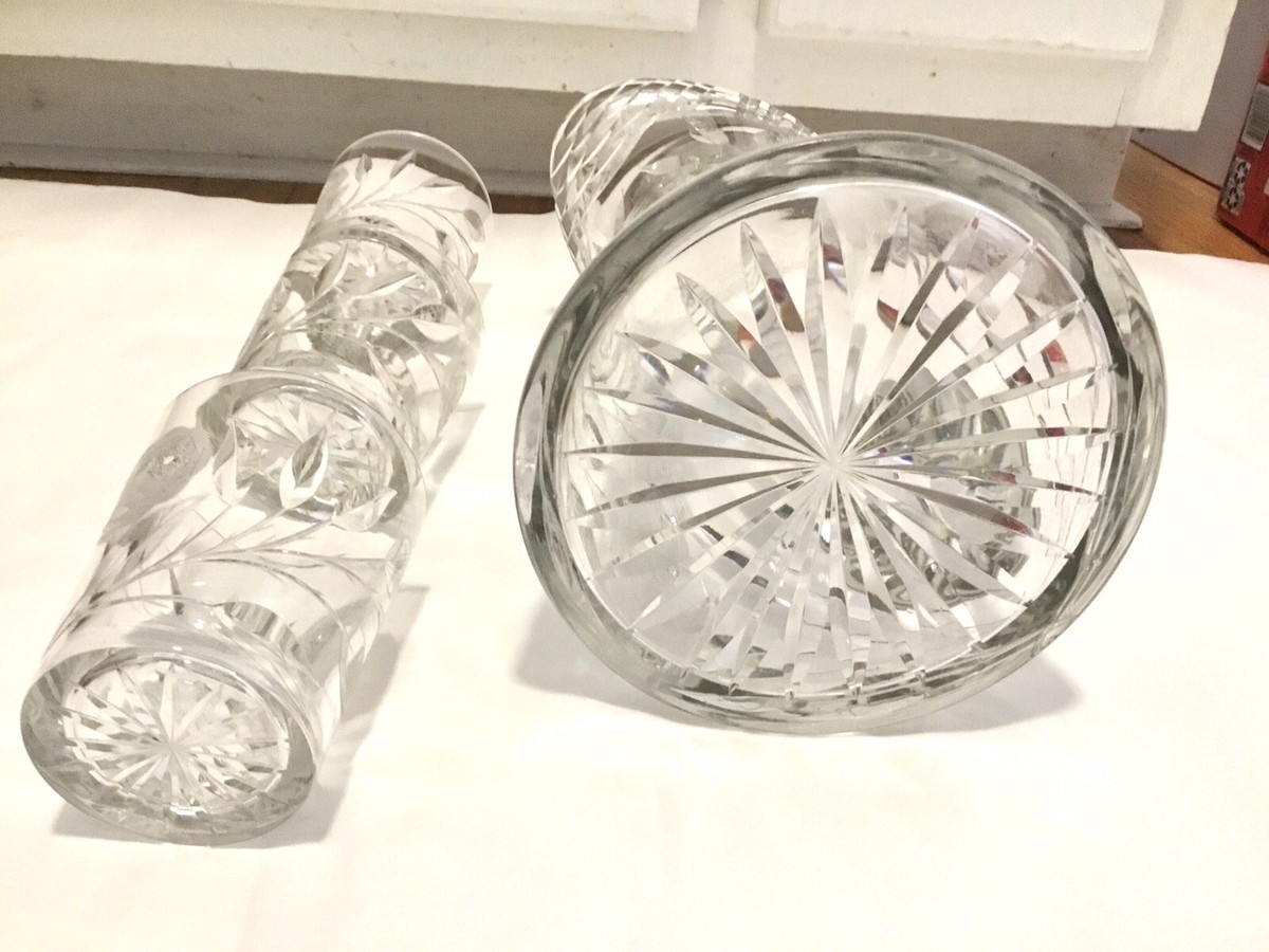 Briliant Glassware 『Batik』 ガラス　中皿　3枚 American Brilliant Cut Lead Crystal Pitcher And Three Glasses
