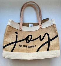Santa Barbara Design Studio Farmers Market Canvas Tote 17x13 "Joy to the World"