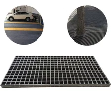 1 PCS Floor Grating Fiberglass FRP Grating Sewer Grid Fence Gray 3.3ft*1.6ft
