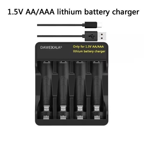 AA/AAA CARICABATTERIE PER PILE RICARICABILI A LITIO 4 SLOT LI-ION NI-MH NI-CD - Imagen 2 de 8