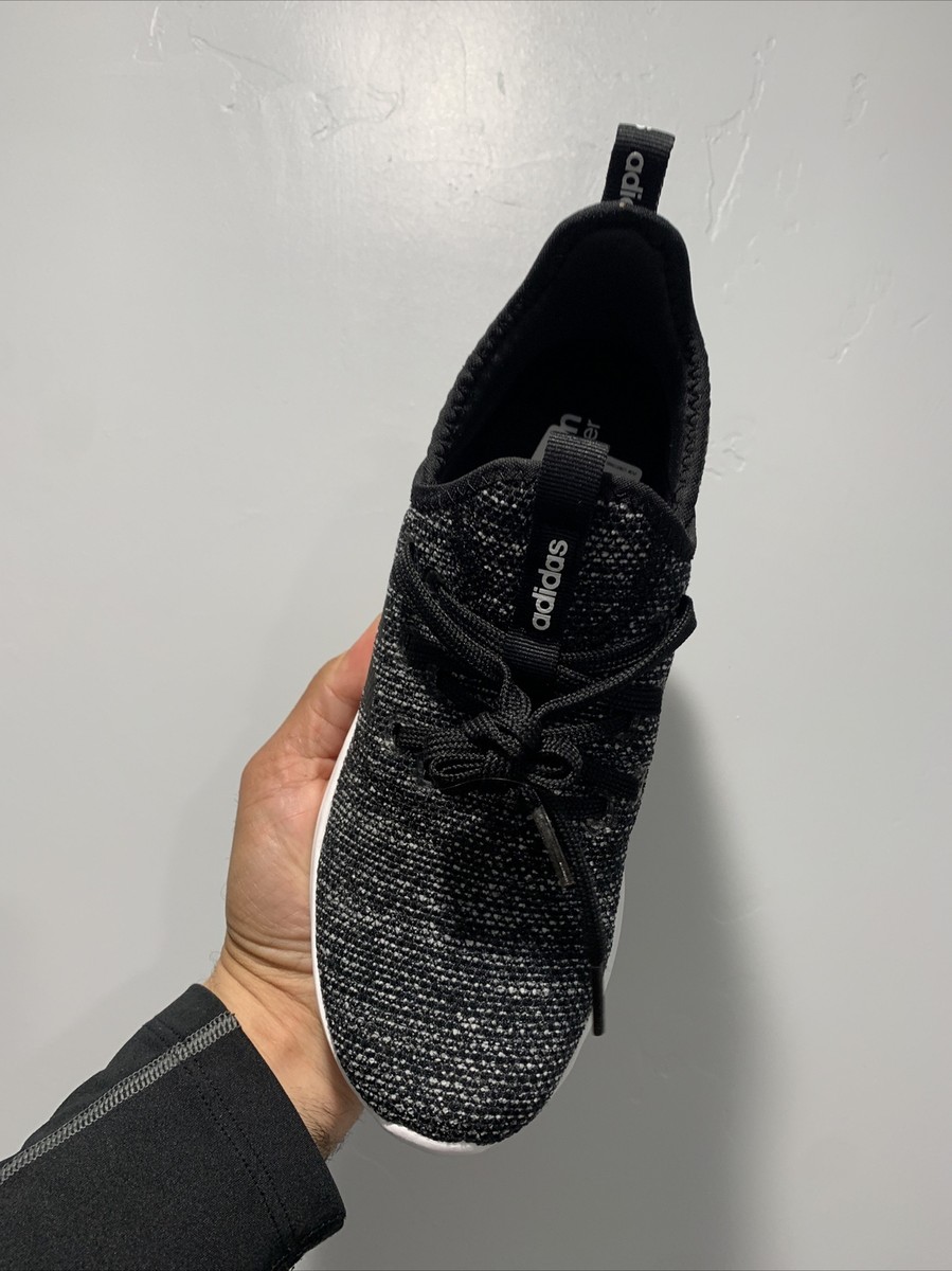 Adidas Womens Cloudfoam Pure Black Running Shoes, Black