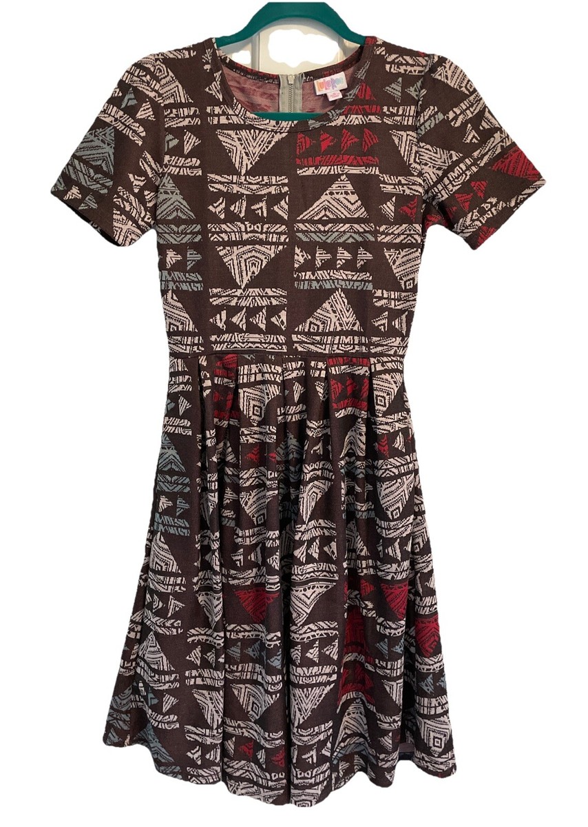LuLaRoe Amelia Dress Aztec Geometric Multi-colored NWT Size S | eBay