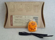 Longaberger Halloween Pumpkin Jack O Lantern Tie On New In Box Authentic