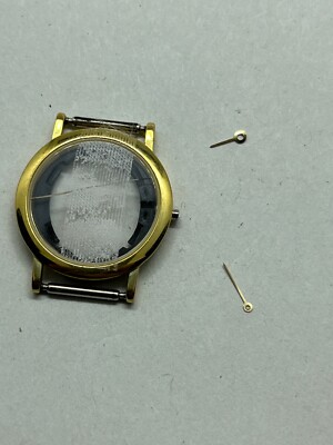 #880 ORIGINAL OMEGA LADY BROKEN CASE HANDS GOLD PLATED TEILE PARTS