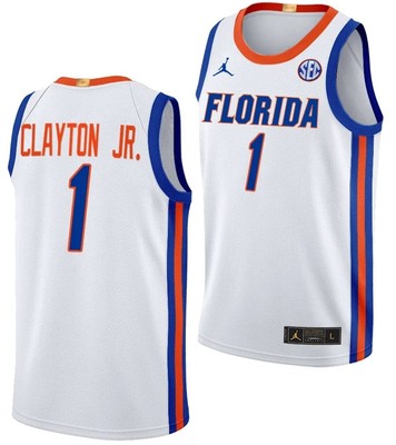 #1 Walter Clayton Jr. White,Blue,Black Youth's Stitched Jersey