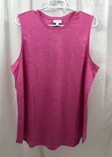 Women's J. Jill Pleated Back Love Linen Tank XL