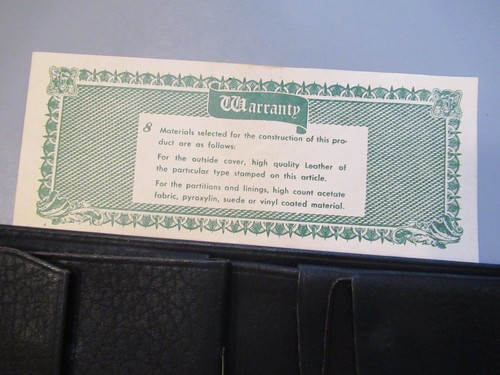 Vtg Billpak Genuine Caribou Cowhide Leather Wallet Black NIB - Picture 9 of 17