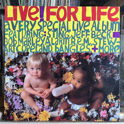 #ad ROCK POP EXC LP VARIOUS ARTISTS LIVE FOR LIFE AMC CANCER RESEARCH 1986 IRS $11.99
