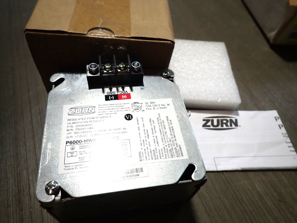 P6000HW6 Zurn Regulated Power Supply, Amps Output