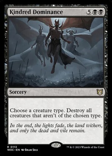 MTG - Kindred Dominance - NM - Wilds of Eldraine Commander(woc) #113,rare