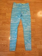 LANDS' END Women's Blue/White Small Active Seamless Leggings.        D10