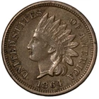 1864 Indian Head Cent 1c Extremely Fine XF+ CN
