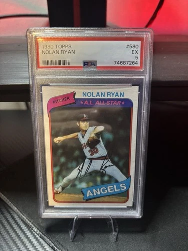 1980 Topps - Nolan Ryan #580 PSA 5 EX California Angels