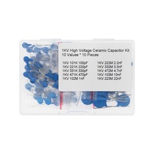 100 PCS 1KV High Voltage Ceramic Capacitor Kit 10 Values 100pF to 22nF Assorted
