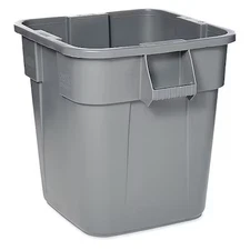 Rubbermaid Commercial Fg352600gray Brute 28 Gal Square Heavy Duty Plastic Can,