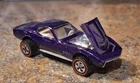 Vintage 1968 Hot Wheels Redline US Custom Corvette Hard to Find Purple, Shiny!