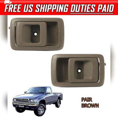 97-01 TOYOTA HILUX LN166 LN145 TIGER INSIDE DOOR INTERIOR DOOR HANDLE BROWN PAIR
