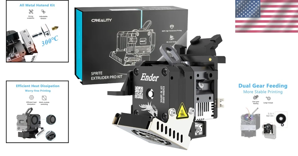 高性能挤出机专业套件适用于 TPU、PLA 等 – 兼容 Ender 3 — 第 2/4 张图片