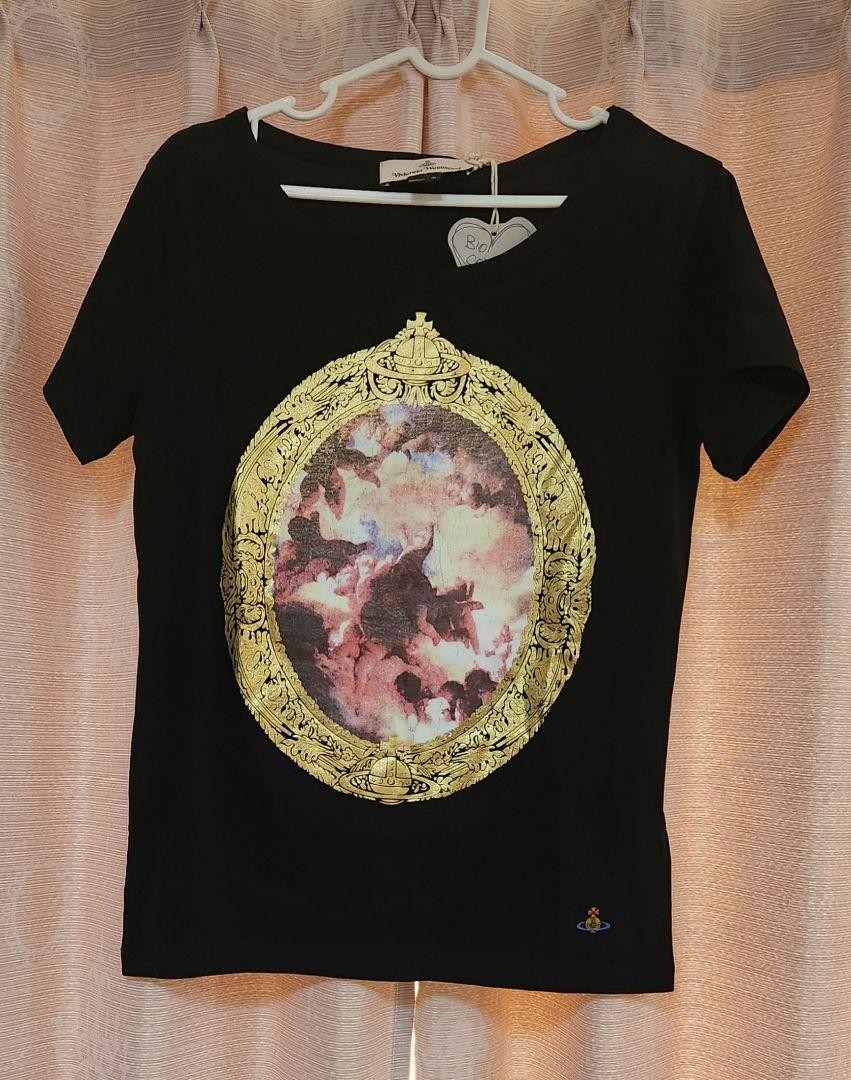 Vivienne Westwood Tシャツ プッティ 絵画 額縁 ブラック Vivienne Westwood Picture Frame Angel T-shirt S black