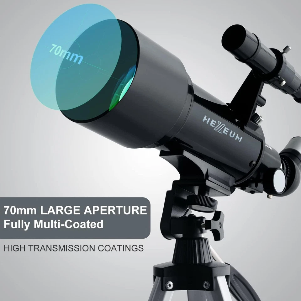 70mm Aperture 500mm Refractor Telescope for Kids & Adults - Stargazing Made Easy - Image 4 of 4