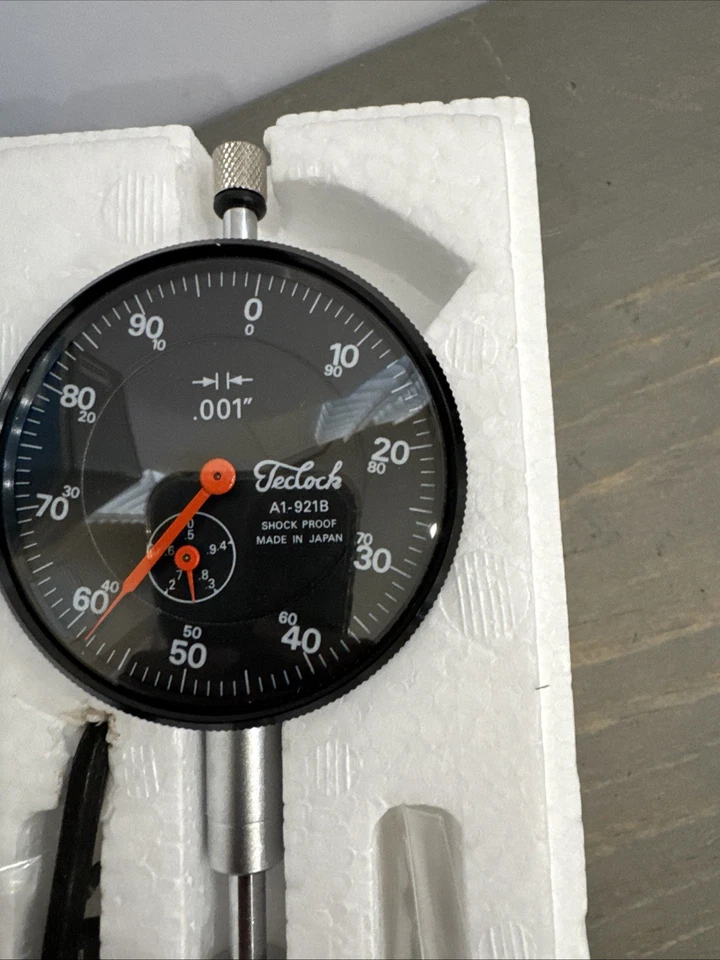Teclock AI-921B 表盘跌落指示器,1 英寸范围,0-100 阅读,0.001 英寸渐变 全新 — 第 3/4 张图片