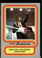 2018 Topps Heritage New Flashbacks #NF-1 JIMI HENDRIX Rock Star Passes Away A11