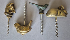 4  RARE VINTAGE SAMMLER MID CENTURY KORKENZIEHER, TIER FIGUREN