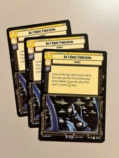 Star Wars Unlimited LOF 188 As I Have Foreseen x3 Play Set