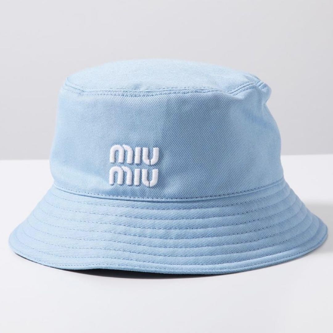 ハット MIU MIU BUCKET HAT MIU MIU Bucket Hat M Size Light Blue Bakeha Light Blue | eBay