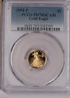 1991-P Gold Eagle 1/10 oz. $5 PCGS PR70 DCAM. Free ship
