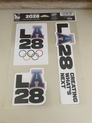 Official LA 2028 Summer Olympics Perfect Cut Decals (3) Window Laptop Stanley