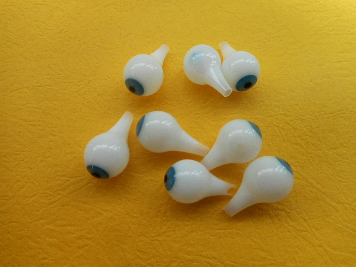 Yeux Pour Poupée Ancienne, Bleus, 10 Mm – Mouth Blown Eyes, Neufs