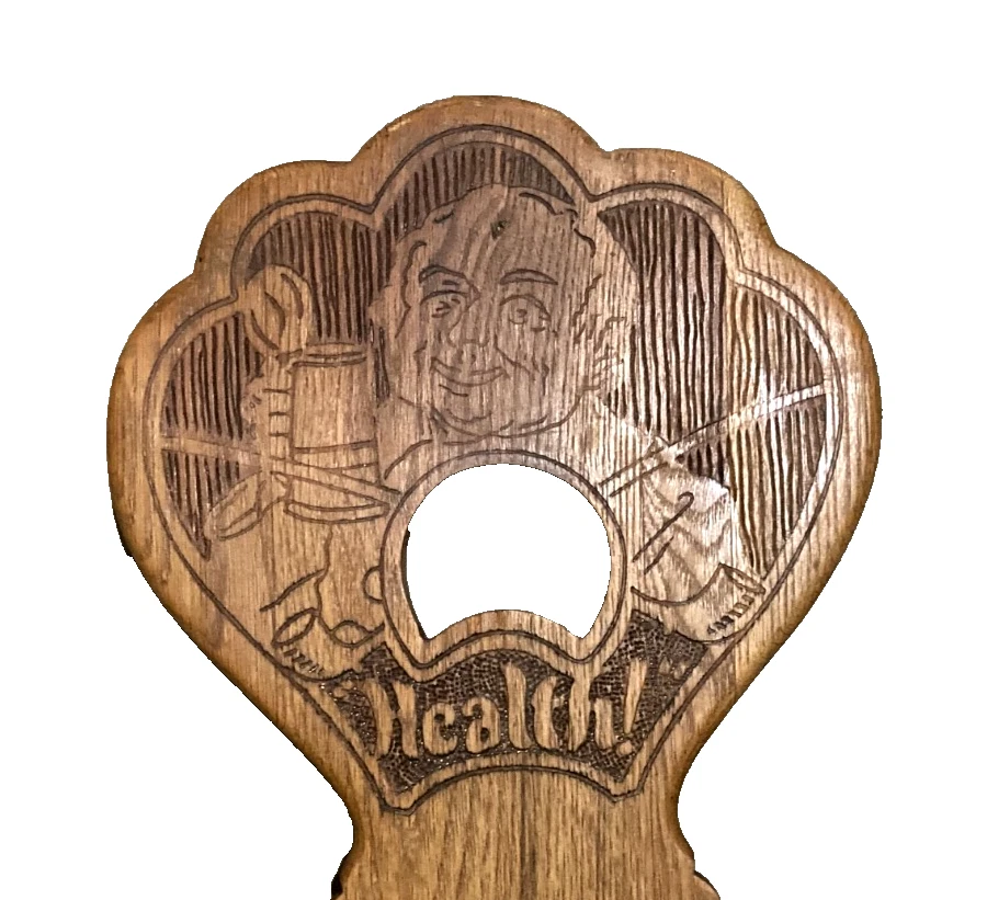 Antiguo juego de 4 sillas de cocina de comedor con respaldo a presión de madera de roble - ¡Extremadamente raras!! Foto 4 de 4