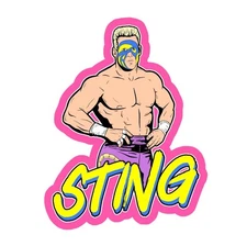 WCW Surfer Sting Wrestling Water Resistant Sticker WWF WWE AEW NXT