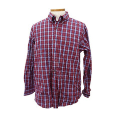 Club Room Mens Long Sleeve Checkered Shirt Size 18 36-37 NWT