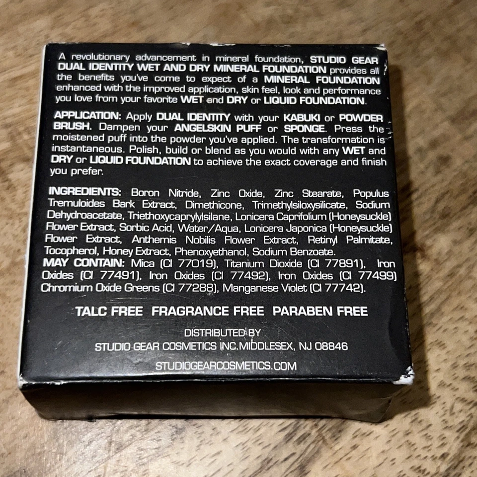 New Studio Gear Cosmetics Dual Identity Wet/Dry Mineral Foundation Raw Sugar - Image 3 of 4